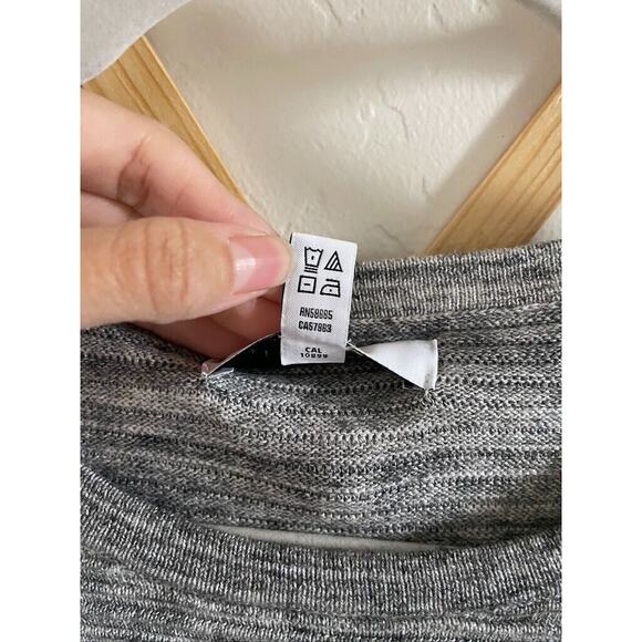 Calibrate Sweater Men's Large Gray Slub Crewneck Pullover Textured Cotton Blend - Picture 5 of 8